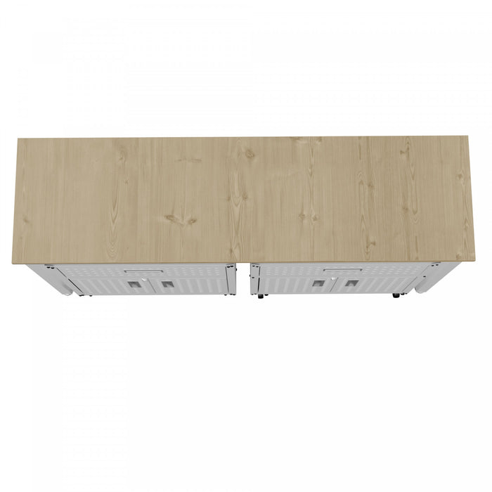 Ensemble de garage moderne Fortress 3 pieces en blanc
