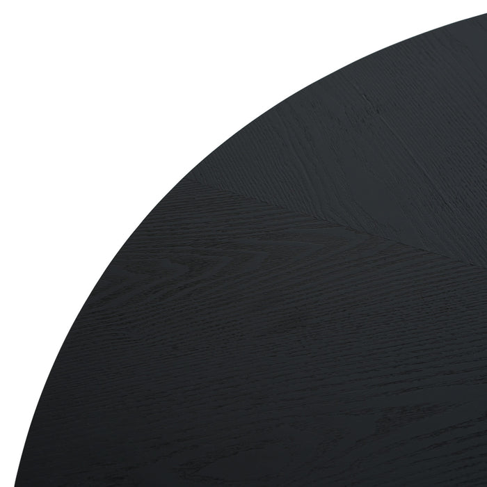 Table a manger ronde a piedestal Cove 47,25 pouces pour 4 a 5 personnes, noir