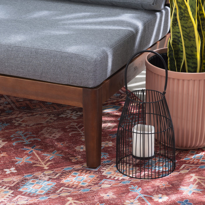 Fauteuil de terrasse Summerlyn en tissu pour l’intérieur et l’extérieur - noyer