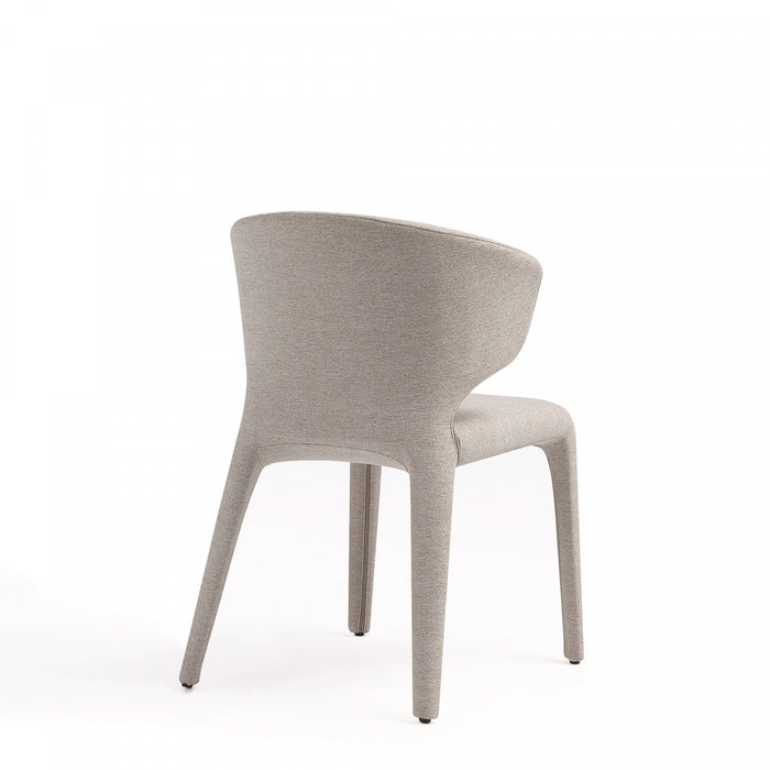 Chaise de salle a manger Conrad style milieu du siecle moderne, rembourree, coloris ble – Lot de 4
