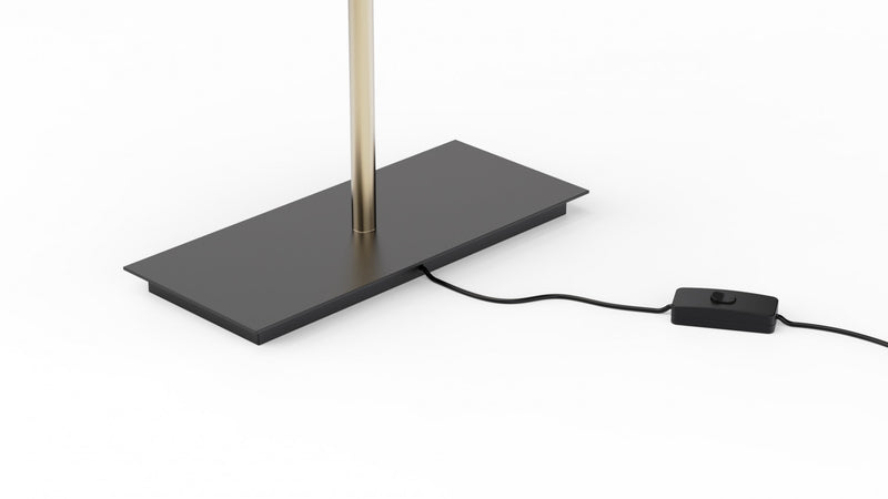 Lampe de table carrée classique dorée de 24 po avec abat-jour texturé