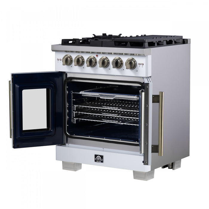 Cuisiniere a gaz blanche Capriasca 30 pouces, 4,32 pi³ – FFSGS6460-30WHT