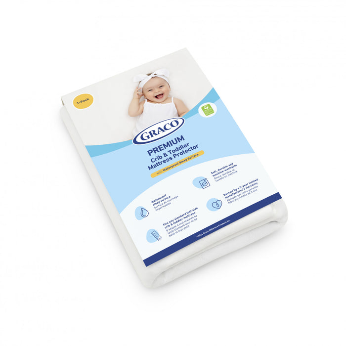 Graco Protege-matelas impermeable haut de gamme pour lit de bebe et de tout-petit - 1 paquet