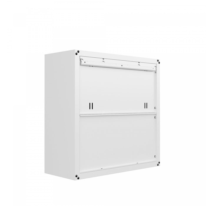 Armoire de garage flottante Fortress Modern 30\" en blanc - Lot de 2