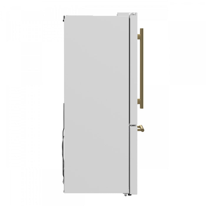 Refrigerateur Espresso Gallipoli de 30 po a portes francaises, blanc, 17,5 pi³ – FFFFD1974-31WHT