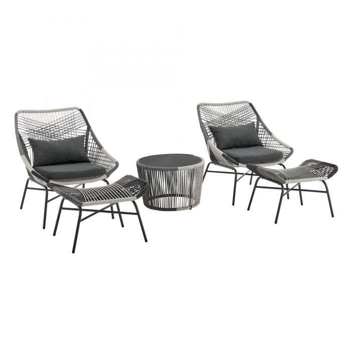 Ensemble de conversation moderne Ashland 5 pieces en gris
