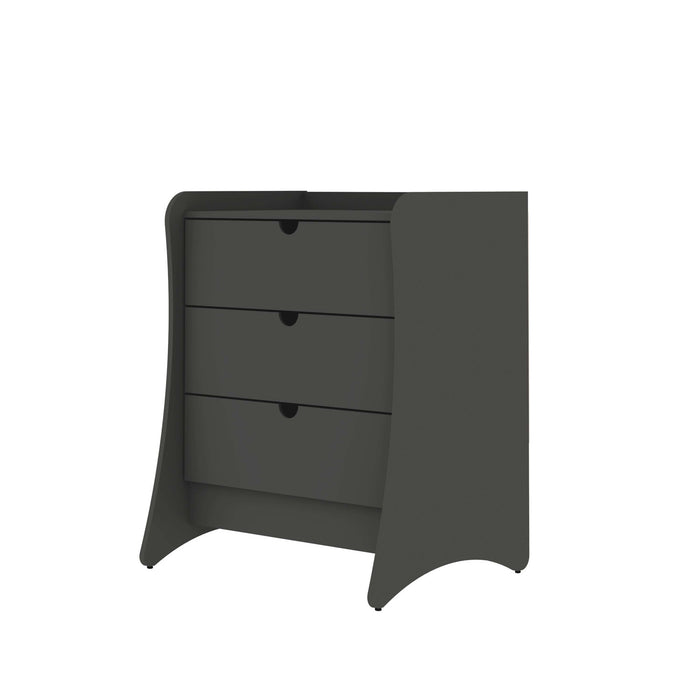 Ensemble de commode 2 pieces Coney style milieu du siecle en gris charbon