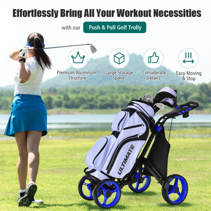 Chariot De Golf 4 Roues Goplus