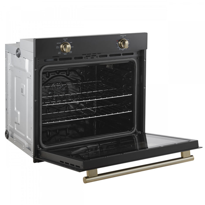 Four mural simple Vomero 30 po, noir, four a convection de 5 pi³ - FBOEL1370-30BLK