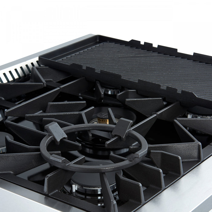 Cuisiniere a gaz Giovanni 30 pouces en acier inoxydable, 4,32 pi³ – FFSGS6274-30