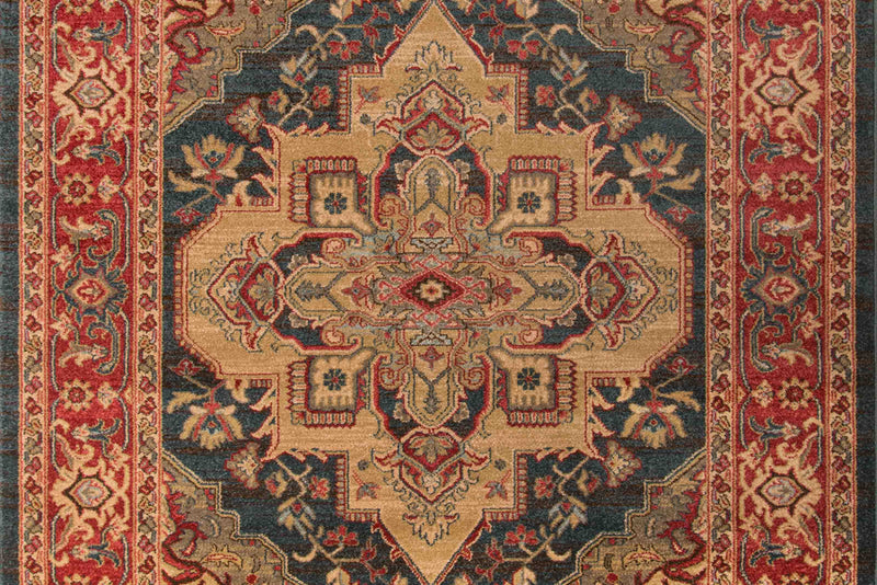 Tapis Traditionnel Lux 2'3\" x 7'6\" en Bleu