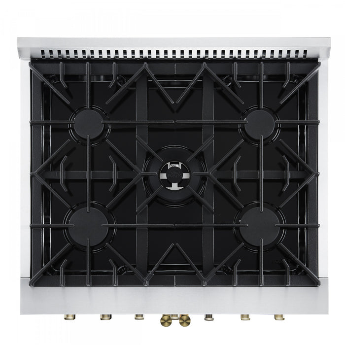 Cuisiniere a double combustible Galiano de 30 po, blanche, 4.32 pi³ - FFSGS6356-30BLK