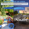 Costway 10FT Patio Solar Umbrella LED Patio Market Steel Tilt W/ Crank Outdoor Blue New