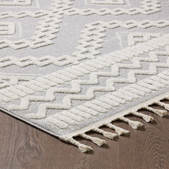 Carpette à poil long Quinto Moroccan Quatro - 6 pi 3 po x 9 pi 