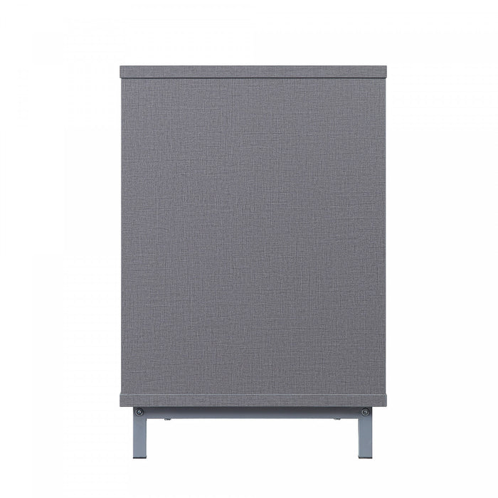 Foyer electrique moderne Brighton 2 pieces en noir et gris