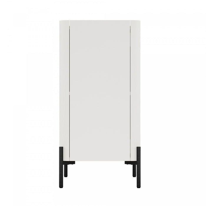 Armoire d’appoint moderne Abbey 32\" en erable et blanc casse