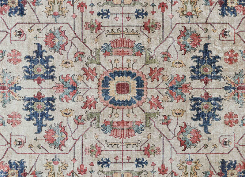 Tapis Traditionnel Daffy 2'3\" x 8'0\" en Ivoire