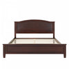 Benson Queen Size Solid Wood Platform Bed with Stylish Headboard, Brown | Lit plateforme Benson en bois massif format Queen avec tete de lit elegante, brun
