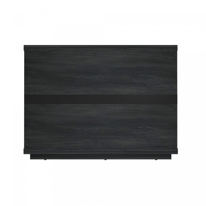Table de nuit moderne Evelyn 32\" en gris charbon (3 tiroirs)