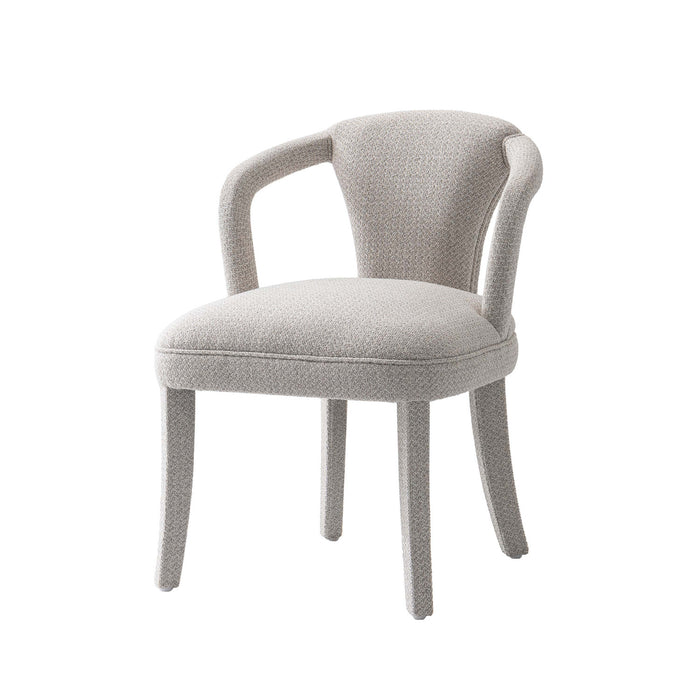 Ensemble de salle a manger chic industriel moderne Hathaway et Palmer 7 pieces, finition Poussiere d’or et Naturel