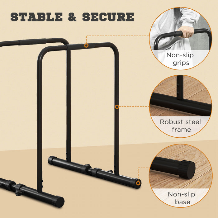 Soozier Station De Pompes Avec Barres De Poussee Hauteur, Largeur Reglables