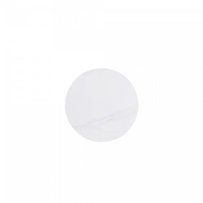 Table d’appoint Glenn Modern Glam avec plateau en pierre frittee, finition or