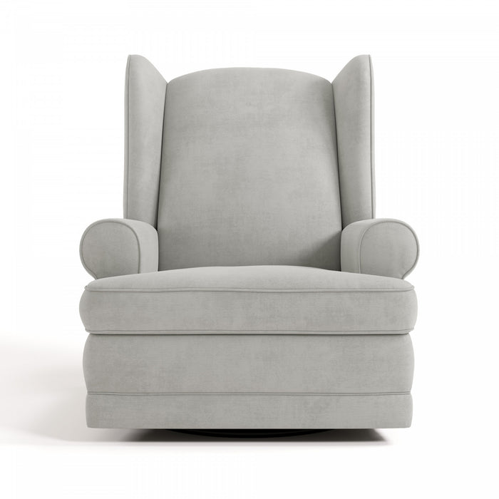 Storkcraft Serenity Fauteuil bercant inclinable rembourre a dossier a oreilles - Acier
