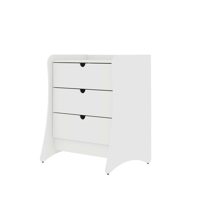 Ensemble de commode 2 pieces Coney style milieu du siecle en blanc