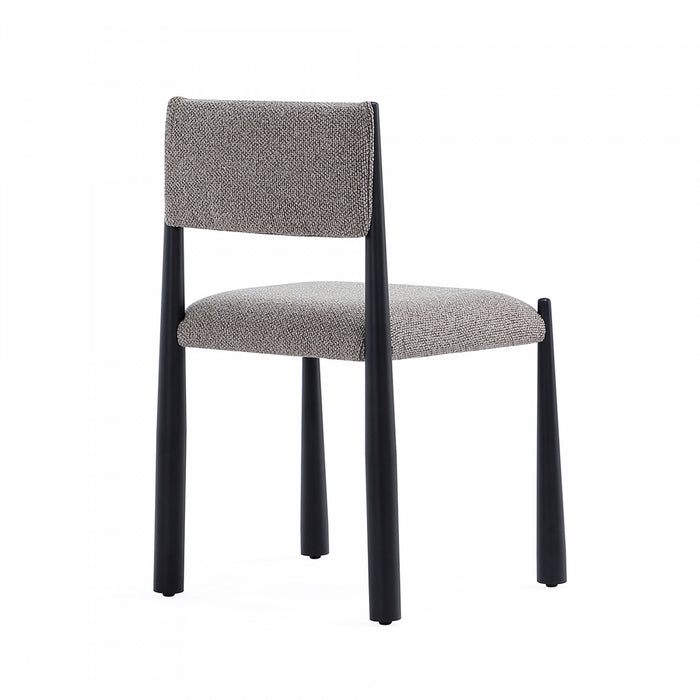 Chaise d’appoint en metal boucle Lennor style milieu du siecle, couleur champignon – Lot de 2