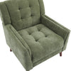 Midway Mid-Century Modern Armchair with Tufted Waffle Stitch, Green, Walnut | Midway Fauteuil Moderne du Milieu de Siecle a Point Capitonne Gaufre, Vert, Noyer