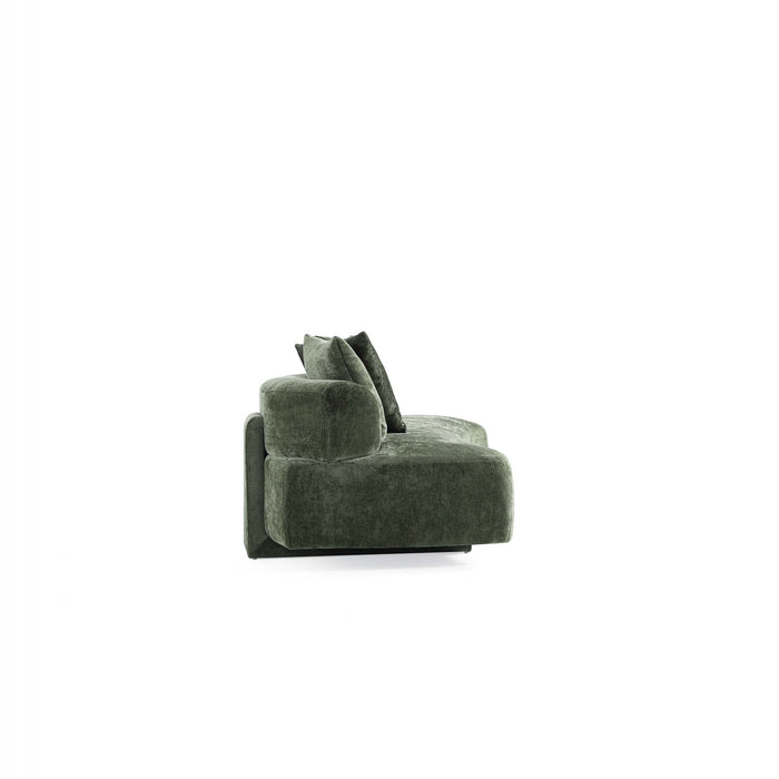 Ensemble de canape 2 pieces Verandah style mid-century modern en vert olive
