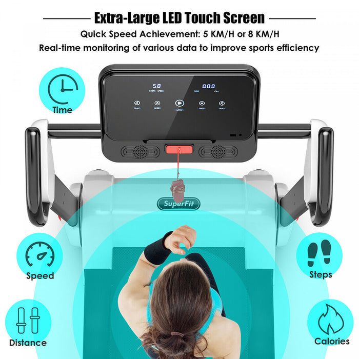 Tapis De Course Pliable 2,25cv Superfit Avec Haut-parleur Bluetooth