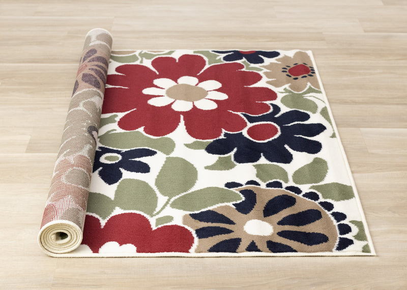 Carpette Florence à motifs botaniques pour l’intérieur - 4 pi 7 po x 6 pi 7 po