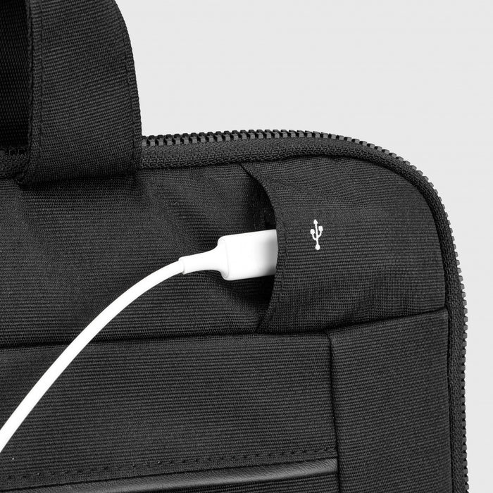 Housse pour ordinateur portable Swissdigital Bolligen 14\" – Chargement USB, resistant a l'eau, systeme Add-A-Bag, protection rembourree, voyage