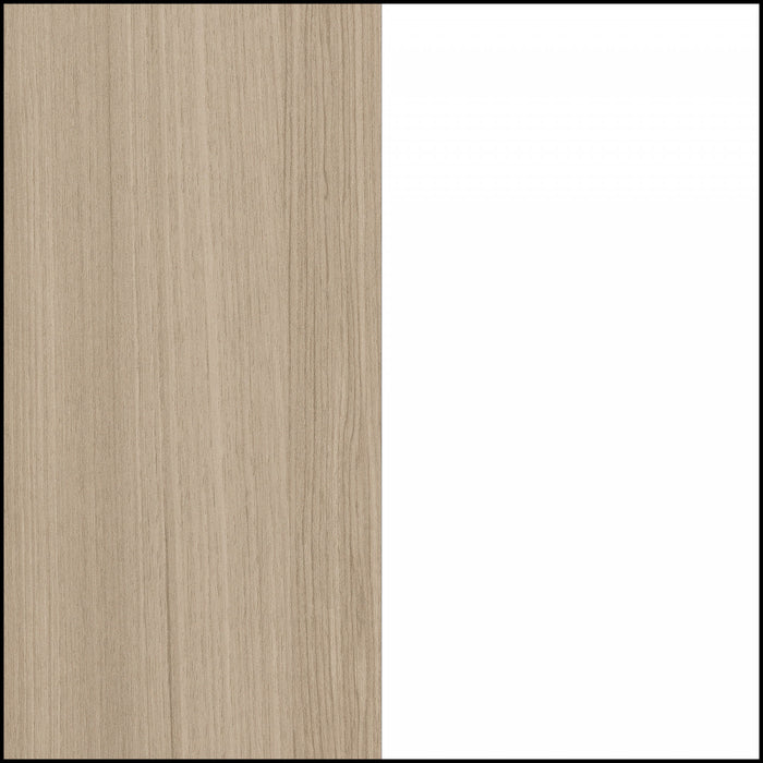 Commode Hourra à 6 tiroirs - orme naturel et blanche