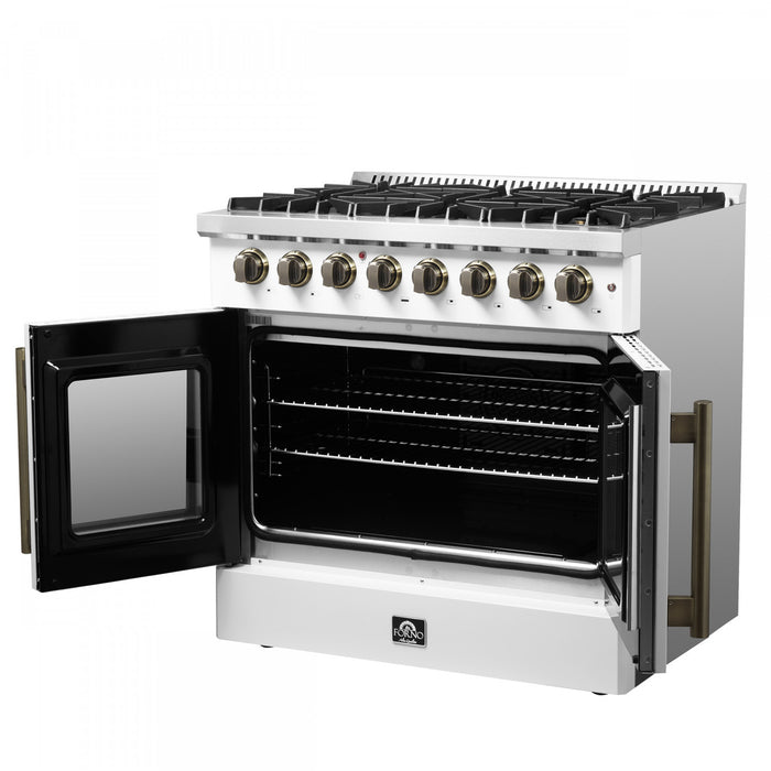 Cuisiniere a double combustible Galiano de 36 po, blanche, 5.36 pi³ - FFSGS6356-36WHT