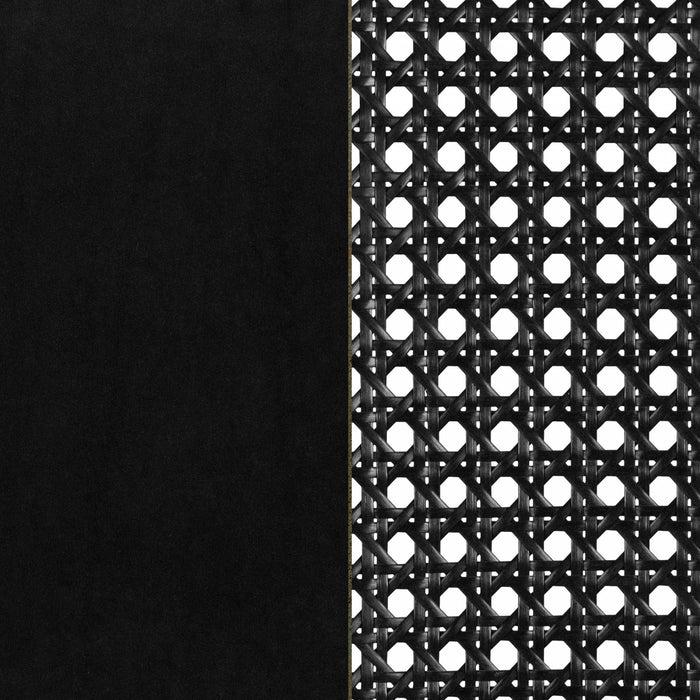 Chaise de salle à manger Hype noire en rotin - ensemble de 2 en noir