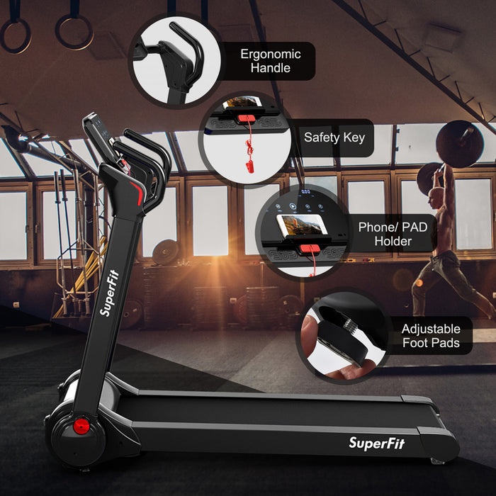 Tapis De Course Pliable 2,25cv Superfit Avec Haut-parleur Bluetooth