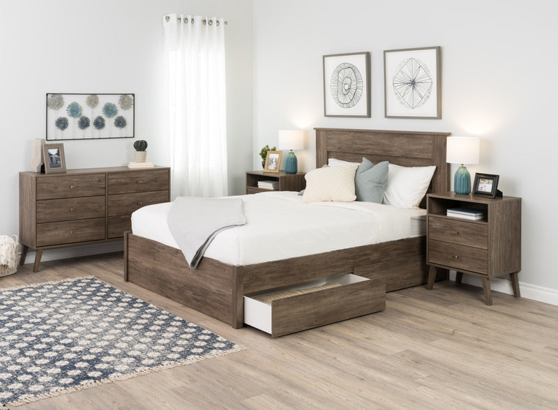 Commode Milo à 6 tiroirs - gris délavé