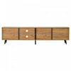 Nathan TV Stand Media Console with 3 Doors and Open Shelving,Natural | Nathan meuble TV – meuble multimedia avec 3 portes et etageres ouvertes, finition naturelle