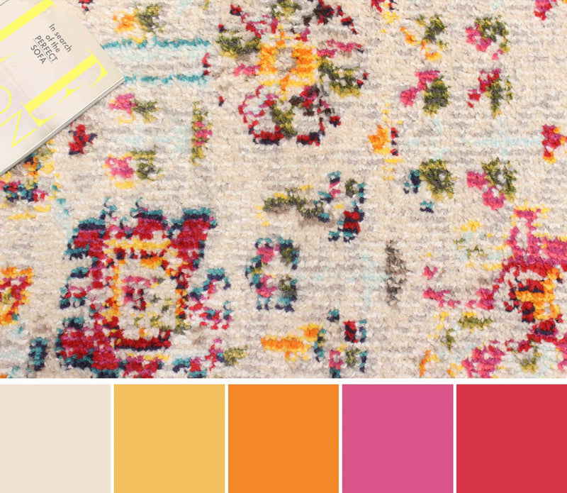Tapis de Couloir Traditionnel Jasmine 2'8\" x 8'2\" en Ivoire