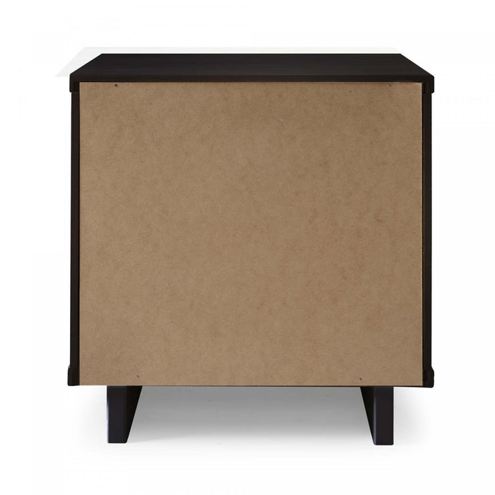 Table de nuit Granville Modern 18\" en noir (1 tiroir) - Lot de 2