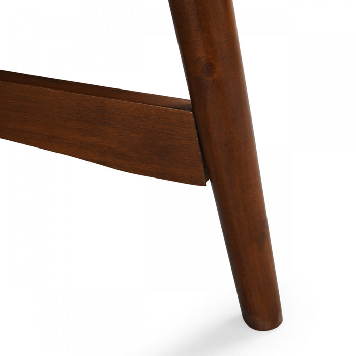 Table Basse Ronde Darren Avec Piètement En Croix - Finition Noyer