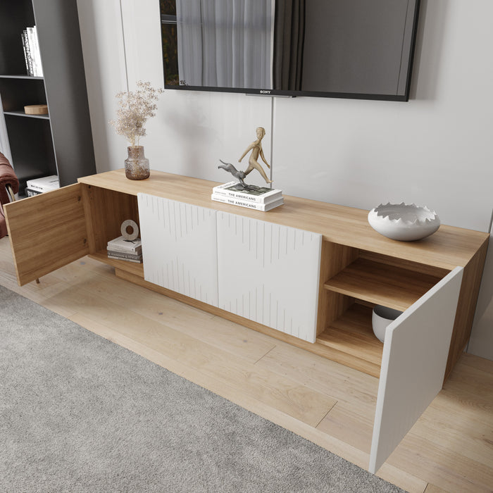 Meuble pour téléviseur Riva Nordika de 72 po - érable naturel