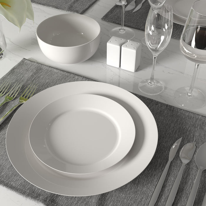 Ensemble de Vaisselle H2K Aspen en Porcelaine, 12 Morceaux, Service pour 4 Personnes