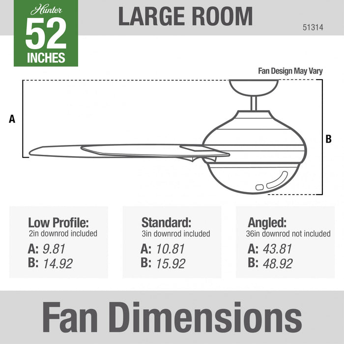 Ventilateur de plafond Aerodyne avec luminaire - Noir