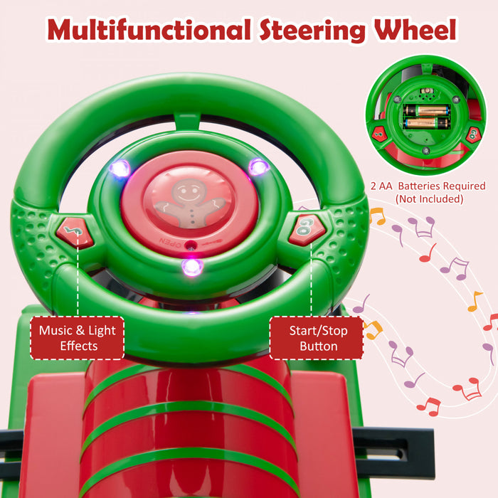 Jouet De Train Motorise Electrique 6v Pour Enfants Sur Train Avec Piste Et 6 Roues Vertes