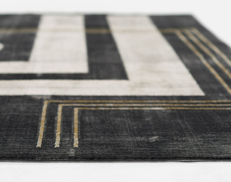 Tapis Contemporain Erisa 5'1\" x 7'7\" en Gris