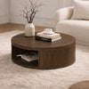 Alure Contemporary 36" Round Coffee Table in Walnut | Table basse ronde contemporaine Alure 36" en noyer