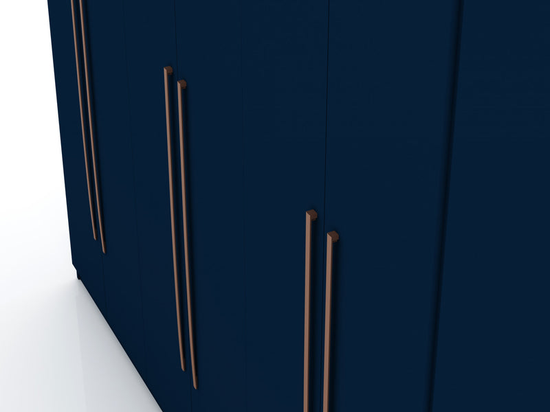 Armoire contemporaine moderne Gramercy 208 cm en bleu minuit